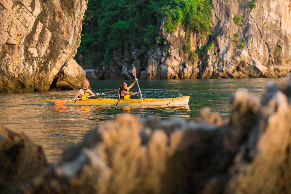 Kayaking adventure at Cap La Island, Vietnam