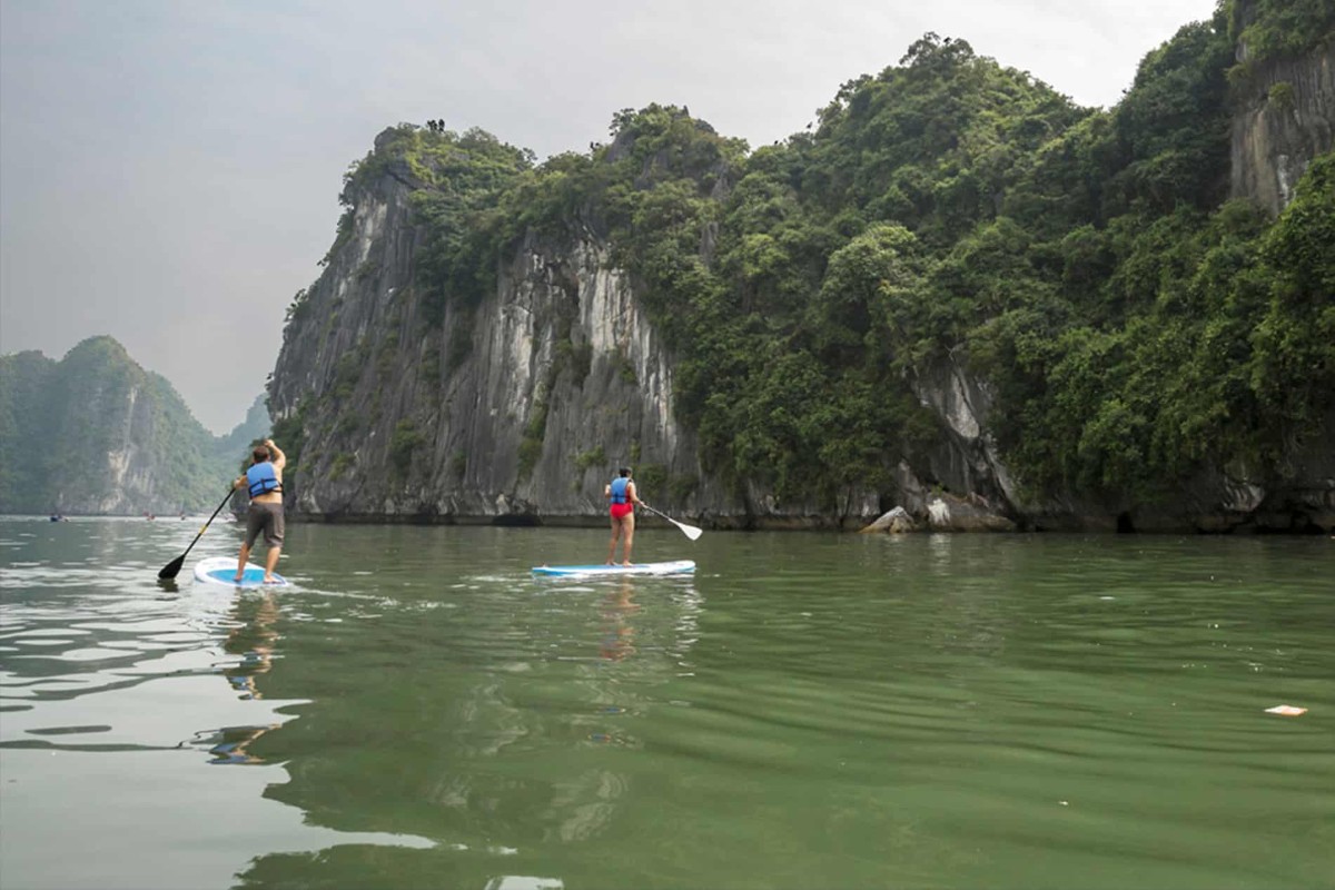 Kayaking in Dragon Eye Island, Ha Long Bay