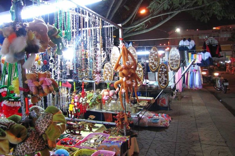 Nha Trang Night Market Souvenir and Toy Stalls Colorful souvenir and toy stalls at Nha Trang Night Market showcasing local crafts and gifts