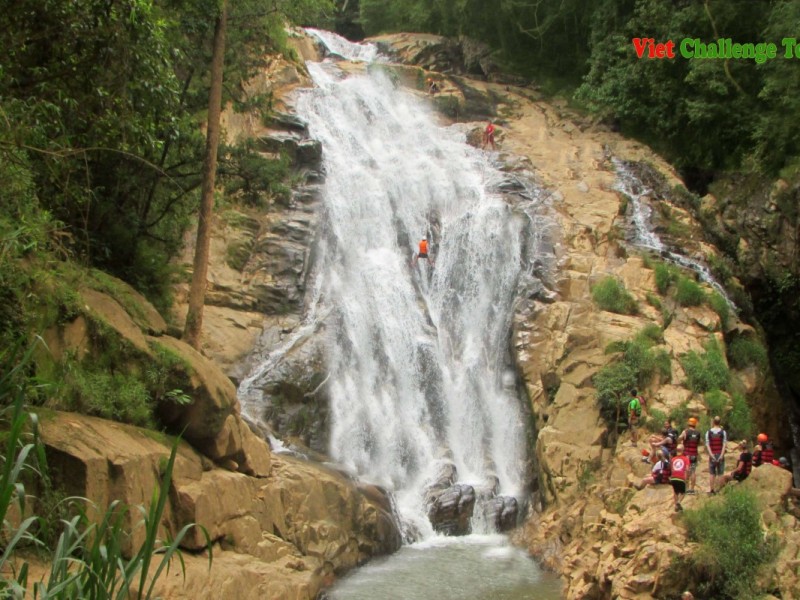 Adventurous canyoning at Tiger Waterfall in Da Lat