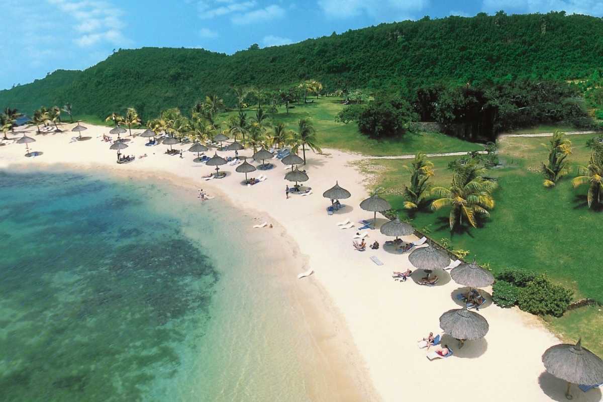 Beaches and sunset view in An Thoi Archipelago Beaches with sunset view over the sea and hills in An Thoi Archipelago