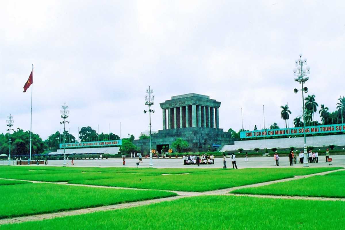 Ba Dinh Square Hanoi with the National Flag National flag soaring high over Ba Dinh Square Hanoi