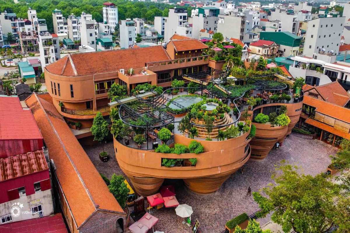 Bat Trang Ceramic Village Exterior Architecture Exterior view of Bat Trang Ceramic Village cultural center building in Hanoi