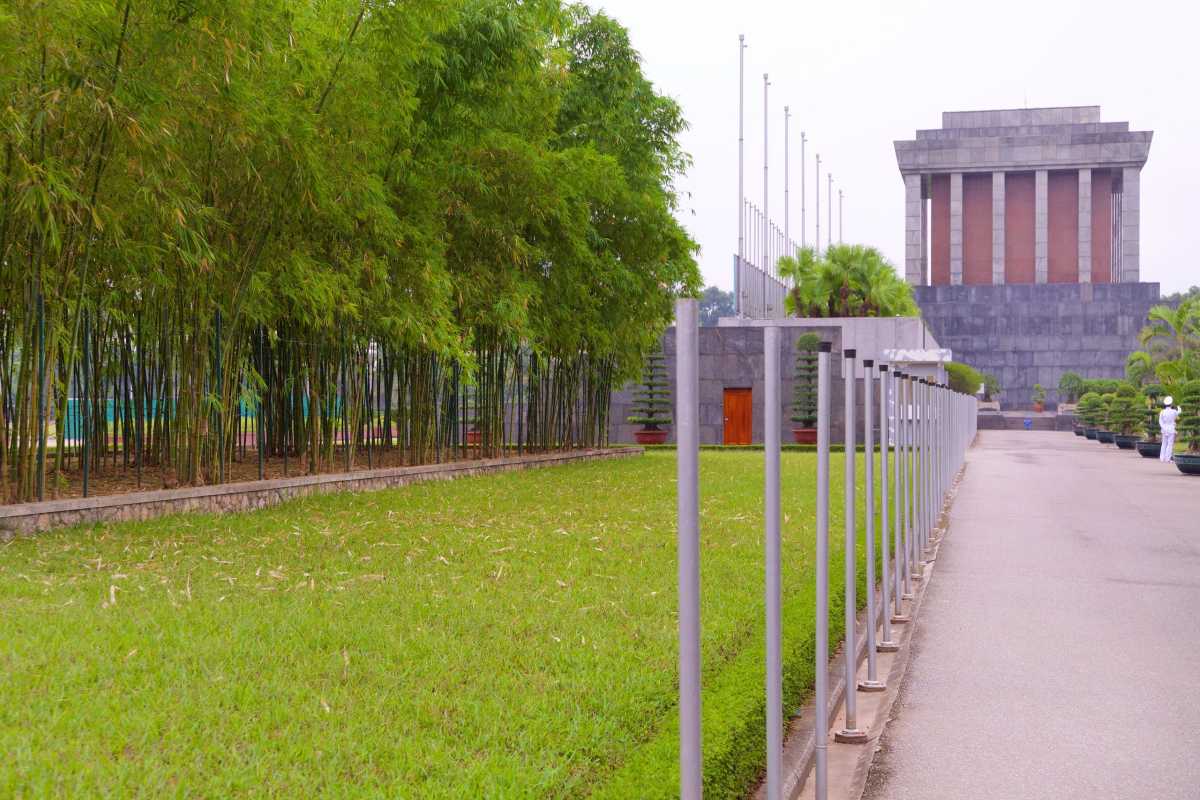 Garden Surroundings of Ho Chi Minh Mausoleum Green gardens and bamboo surrounding the Ho Chi Minh Mausoleum