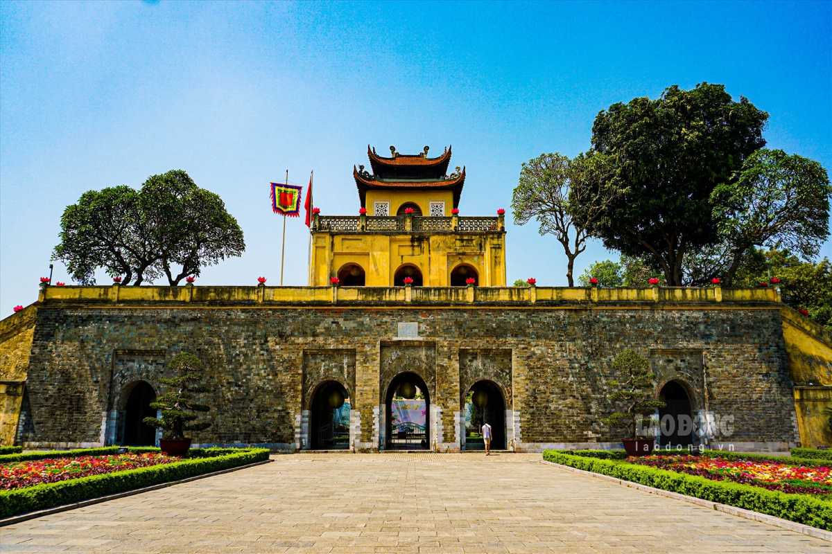 Imperial Citadel of Thang Long at Dawn Imperial Citadel of Thang Long at dawn with golden light
