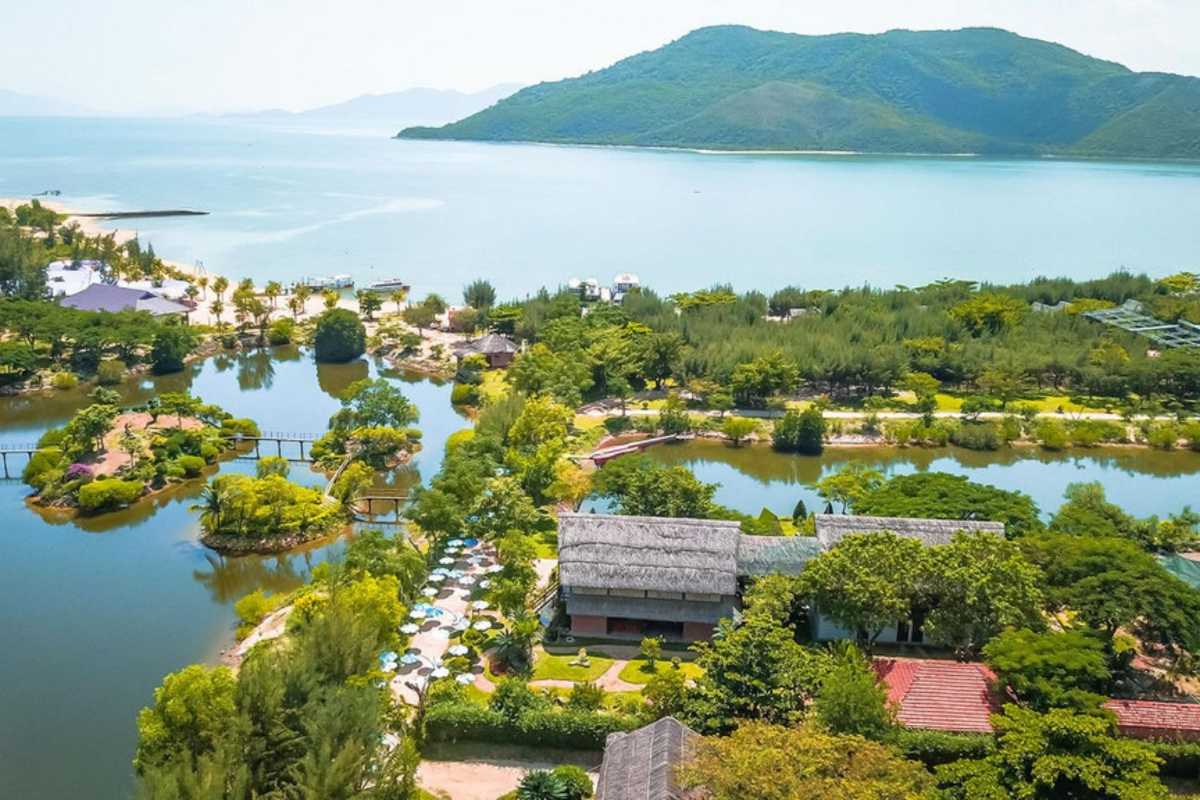 Orchid Stream Island Resort and Garden Nha Trang Lush resort gardens and tropical greenery at Orchid Stream Island, Nha Trang
