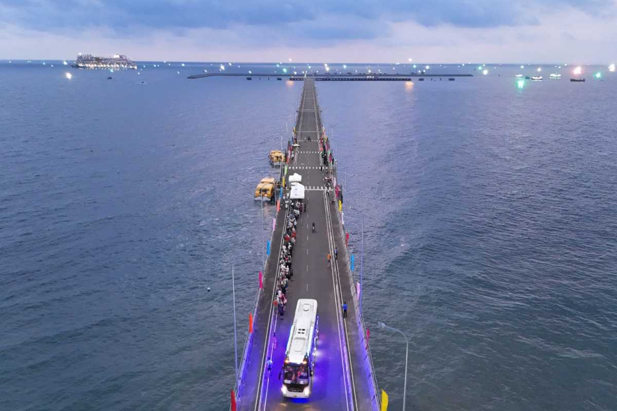 Phu Quoc International Cruise Terminal Long Pier with Cruise Ships Long pier at Phu Quoc International Cruise Terminal extending into sea with cruise ships in harbor