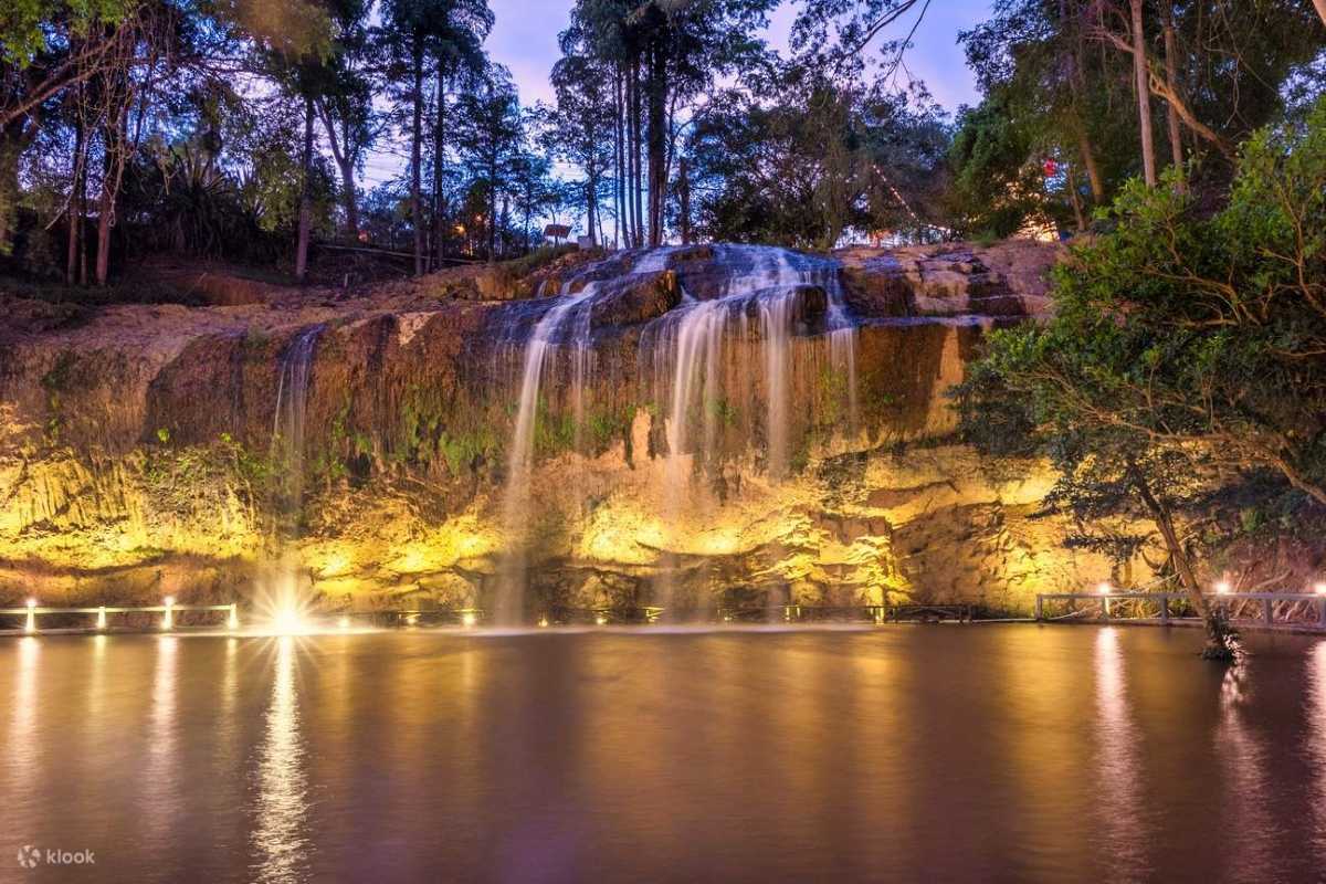Prenn Waterfall Da Lat serene turquoise pool Prenn Waterfall Da Lat with a serene turquoise pool reflecting cascading water and lush surrounding foliage.