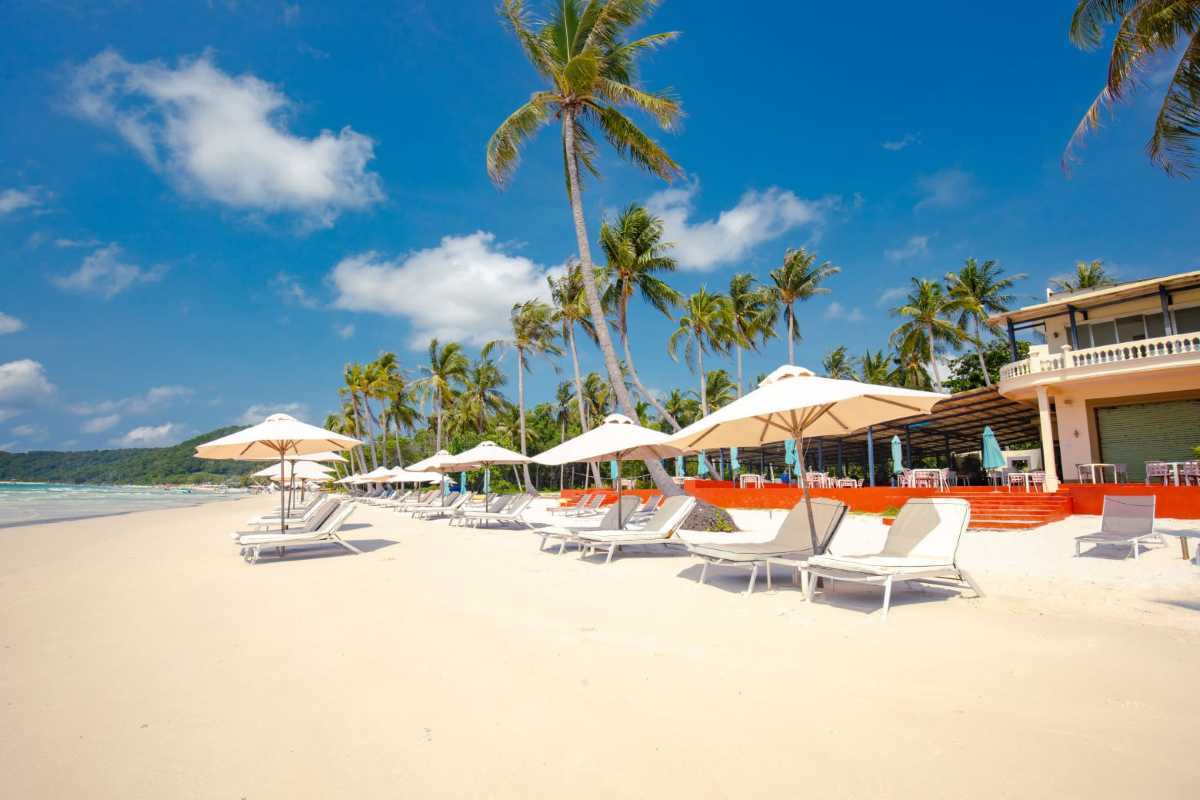 Sao Beach Phu Quoc Quiet Sandy Shore Wide sandy beach and calm sea at Sao Beach Phu Quoc