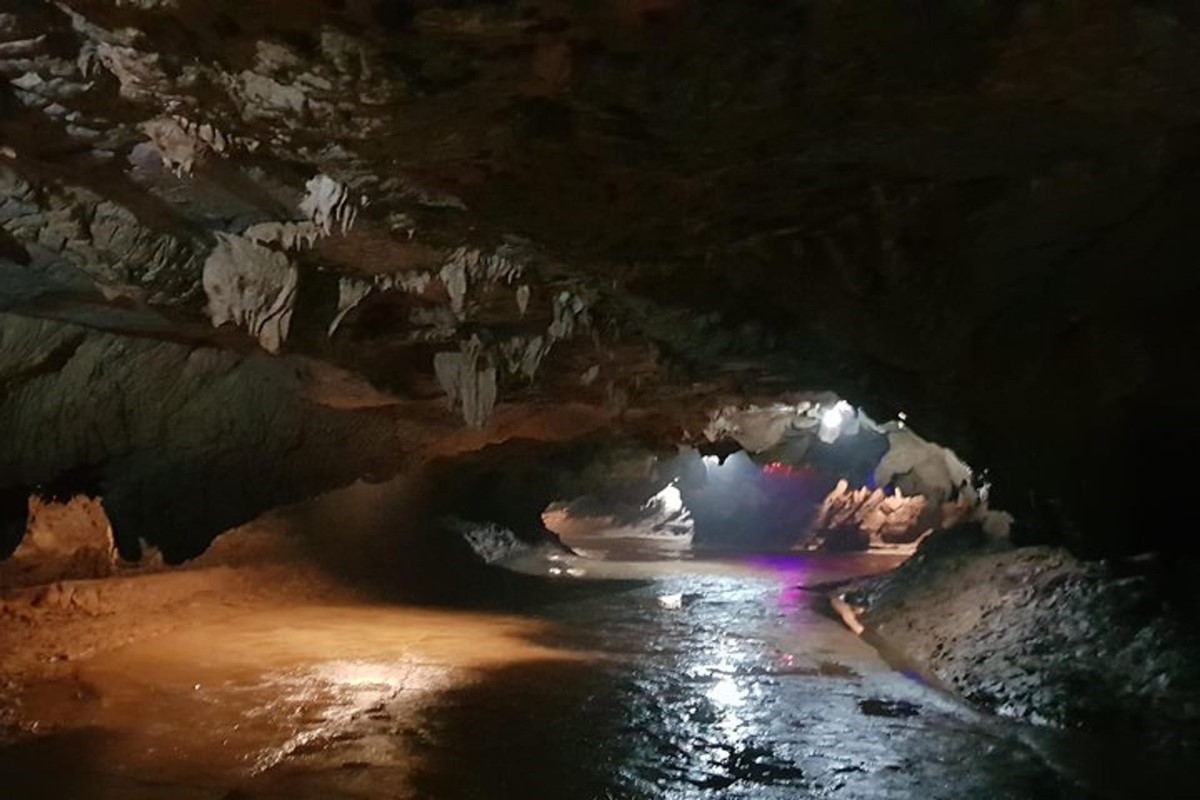 Exploring the dark and illuminated chambers of Thien Ha Cave