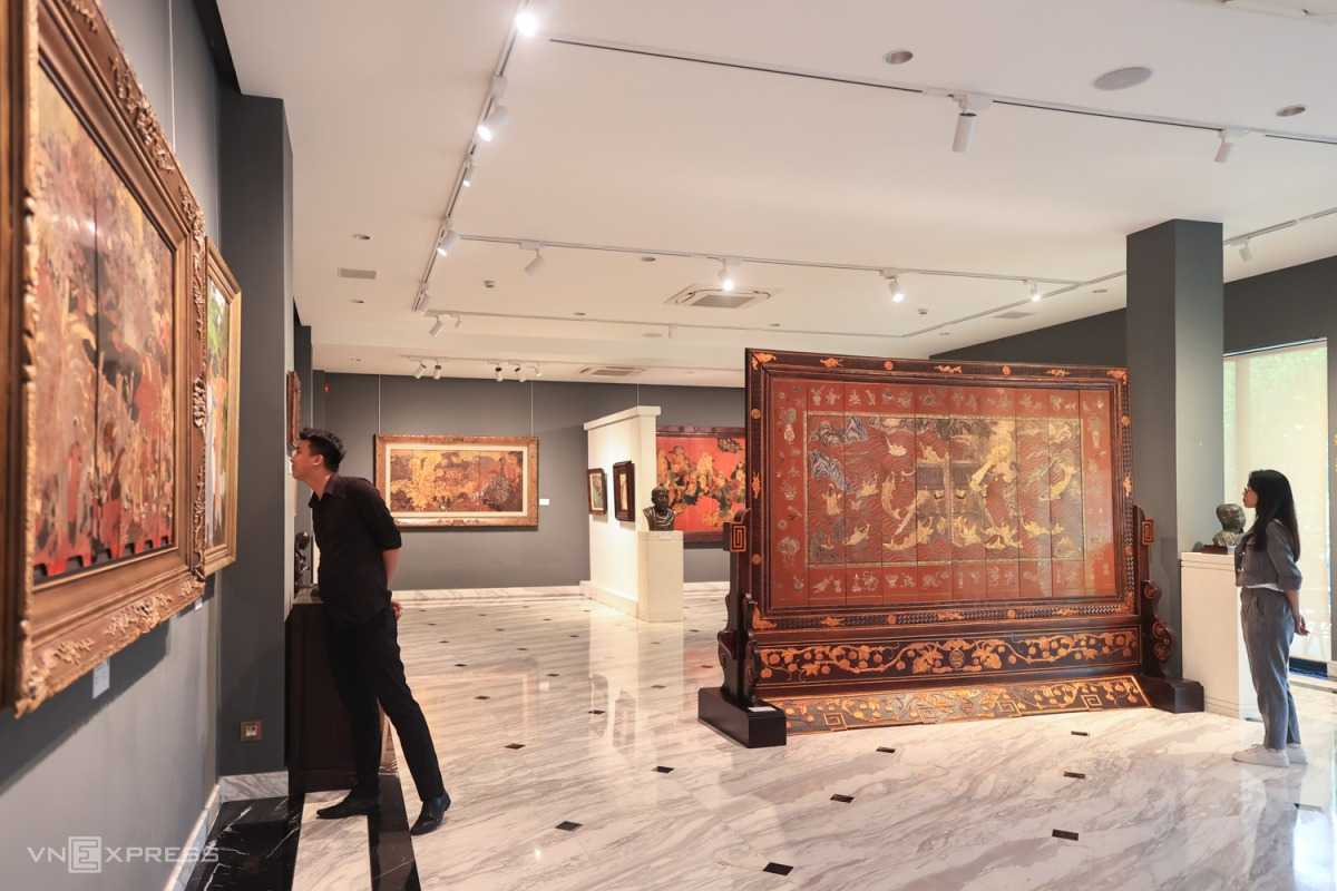 Traditional Vietnamese Folk Paintings Display Traditional Vietnamese folk paintings displayed at Vietnam National Fine Arts Museum