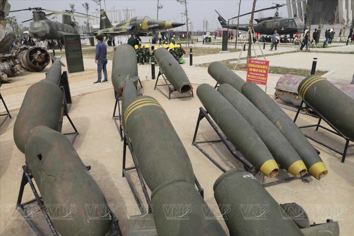 Vietnam Military History Museum Outdoor Missile Park Outdoor missile park featuring various decommissioned military missiles at the museum grounds