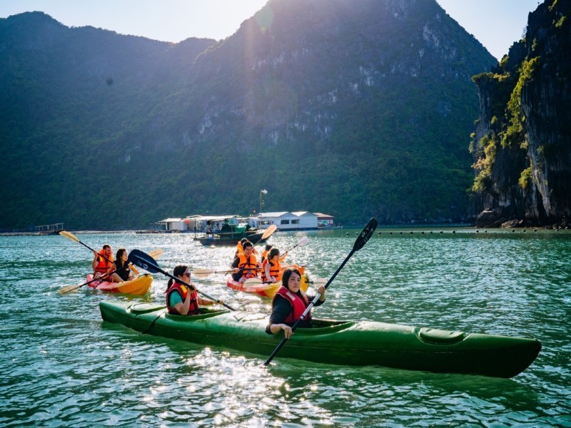 Adventurous kayaking experience with Athena Luxury Cruise in Halong Bay