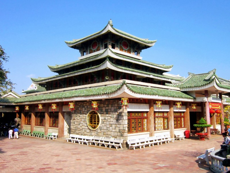 Ba Chua Xu temple at Sam Mountain, a popular pilgrimage site in An Giang