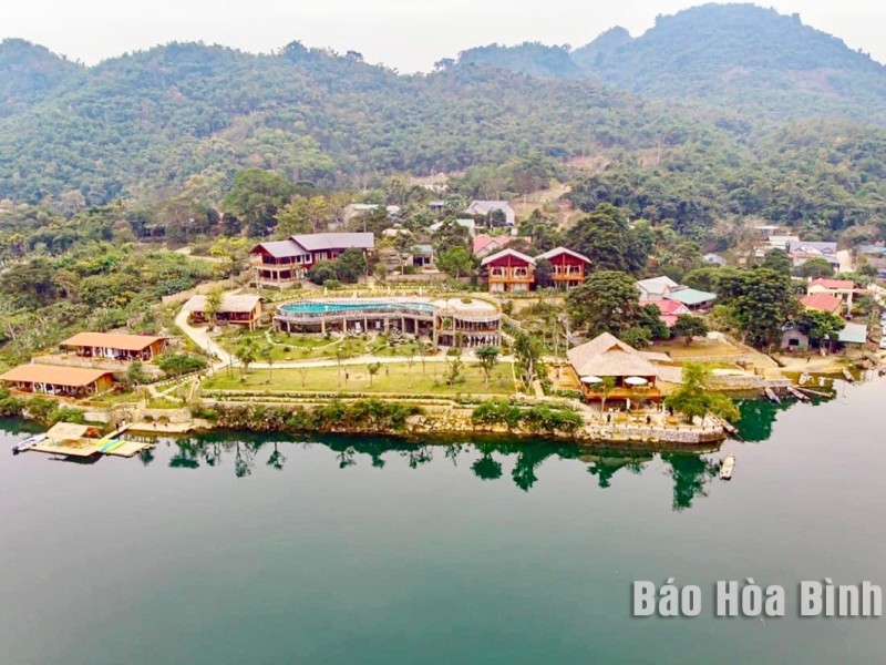 Breathtaking landscape of mountains and valleys in Hoa Binh Northern Vietnam