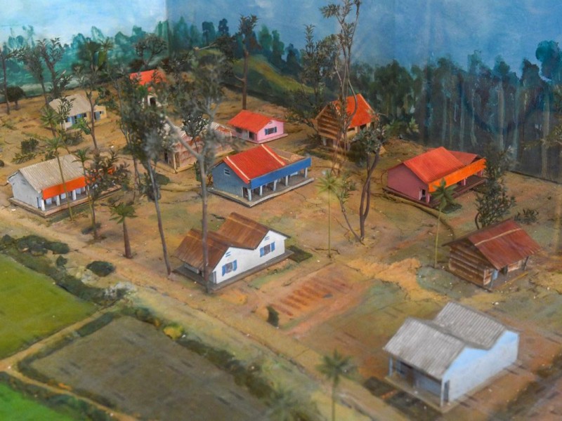 Model village inside Khmer Ethnic Museum in Tra Vinh.