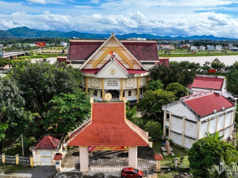 The entrance to the Kon Tum Museum of Cultural Heritage