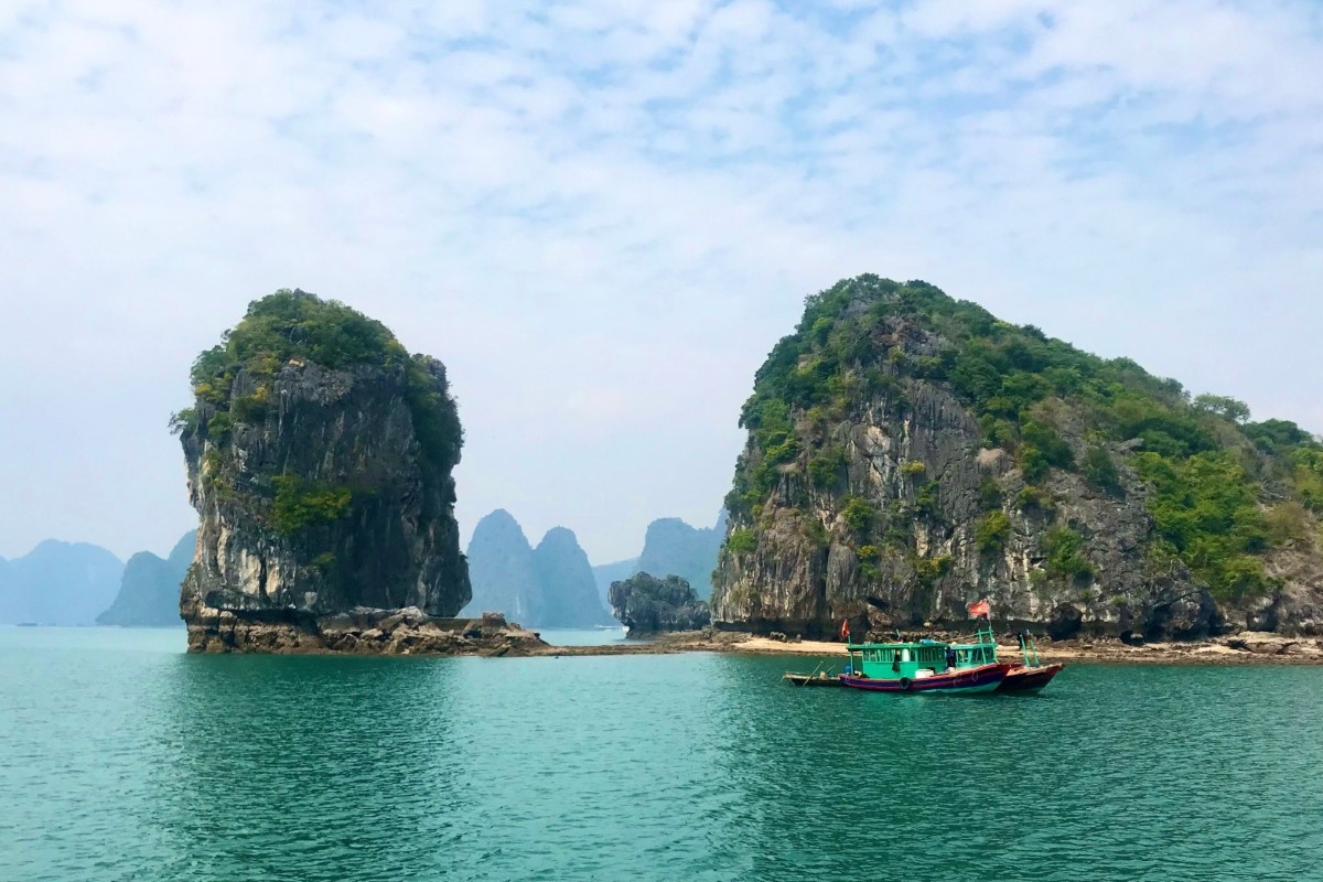 Lan Ha Bay rocky islands in Cat Ba Island