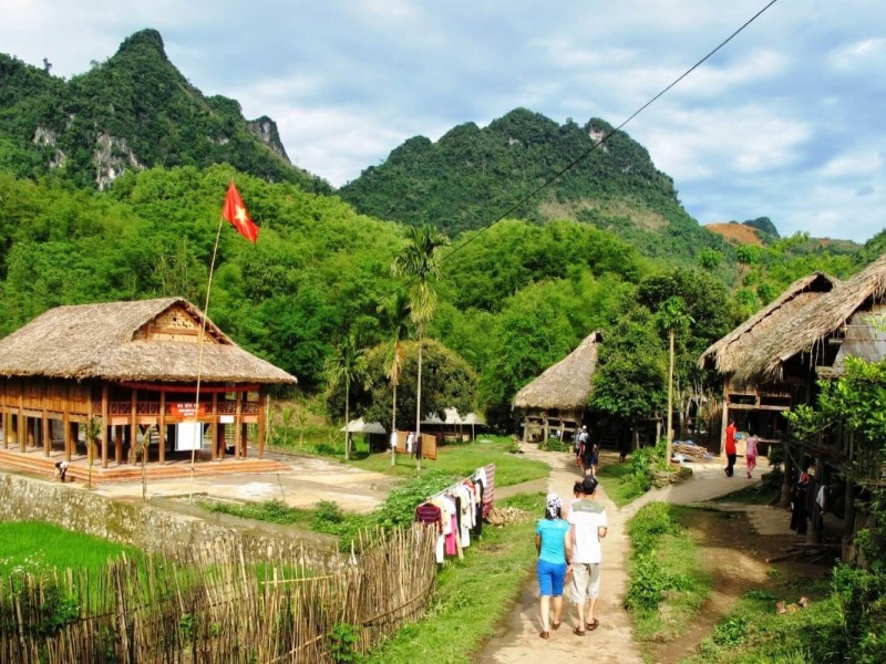 Lush green valley of Mai Chau in Hoa Binh, perfect for trekking