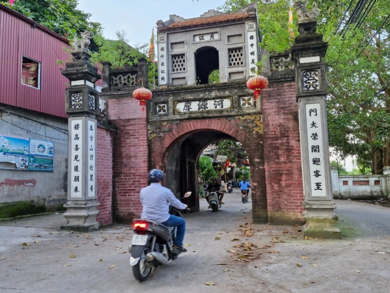 The historic entrance gate to Tho Ha Village in Bac Giang, Vietnam