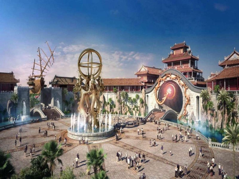 Hình ảnh khu công viên Rồng Dragon Park tại Hạ Long với các trò chơi mạo hiểm